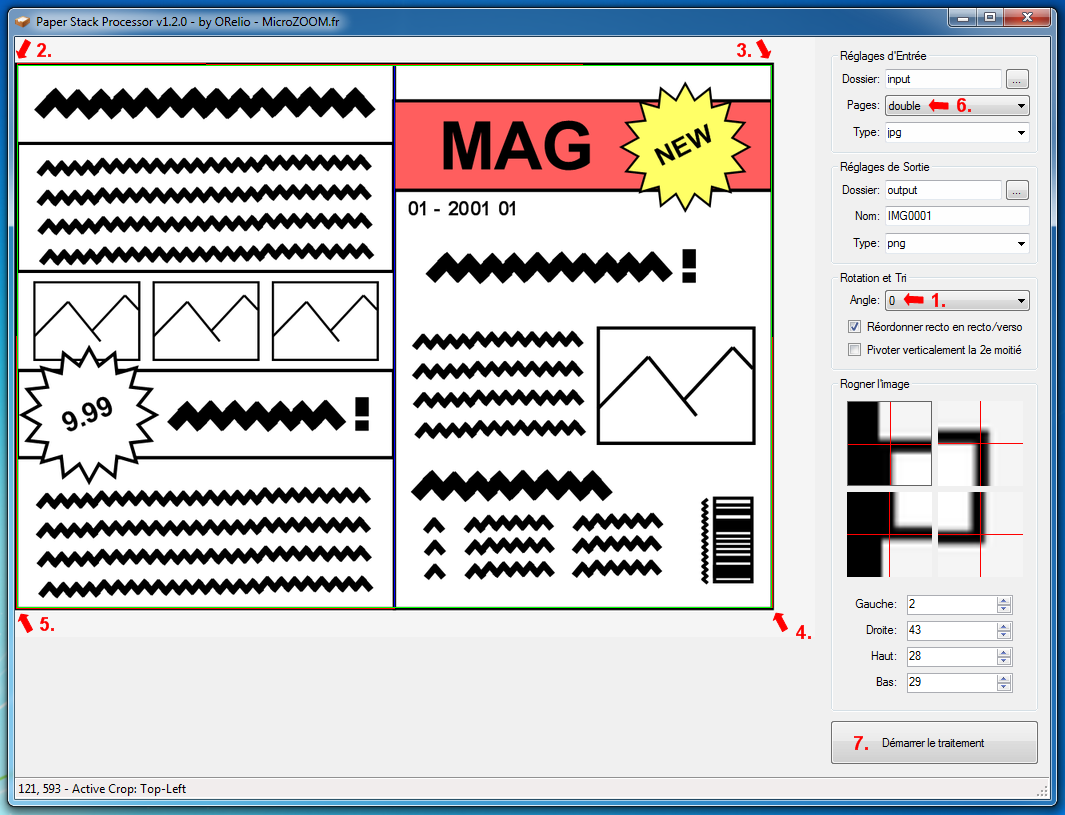 Paper Stack Processor : Traitement d'un magazine