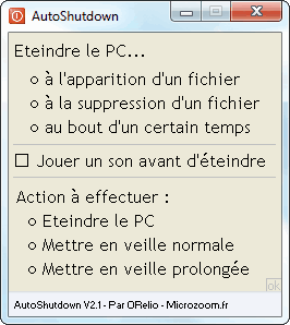Auto Shutdown pour Windows
