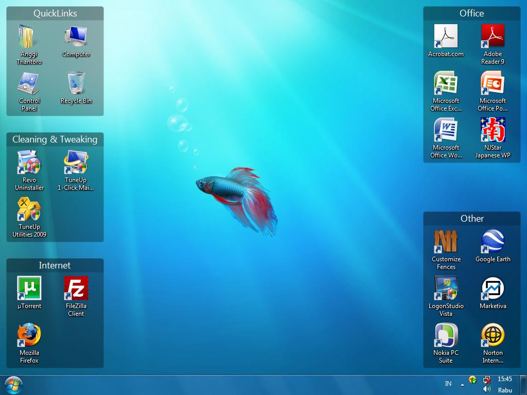 Bureau Windows avec Fences