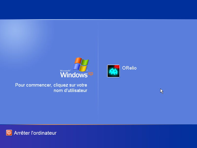 Windoze Hixpé Logon Screen